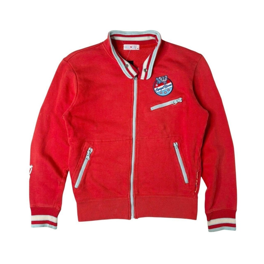 Angel Blue red mock neck zip up jacket